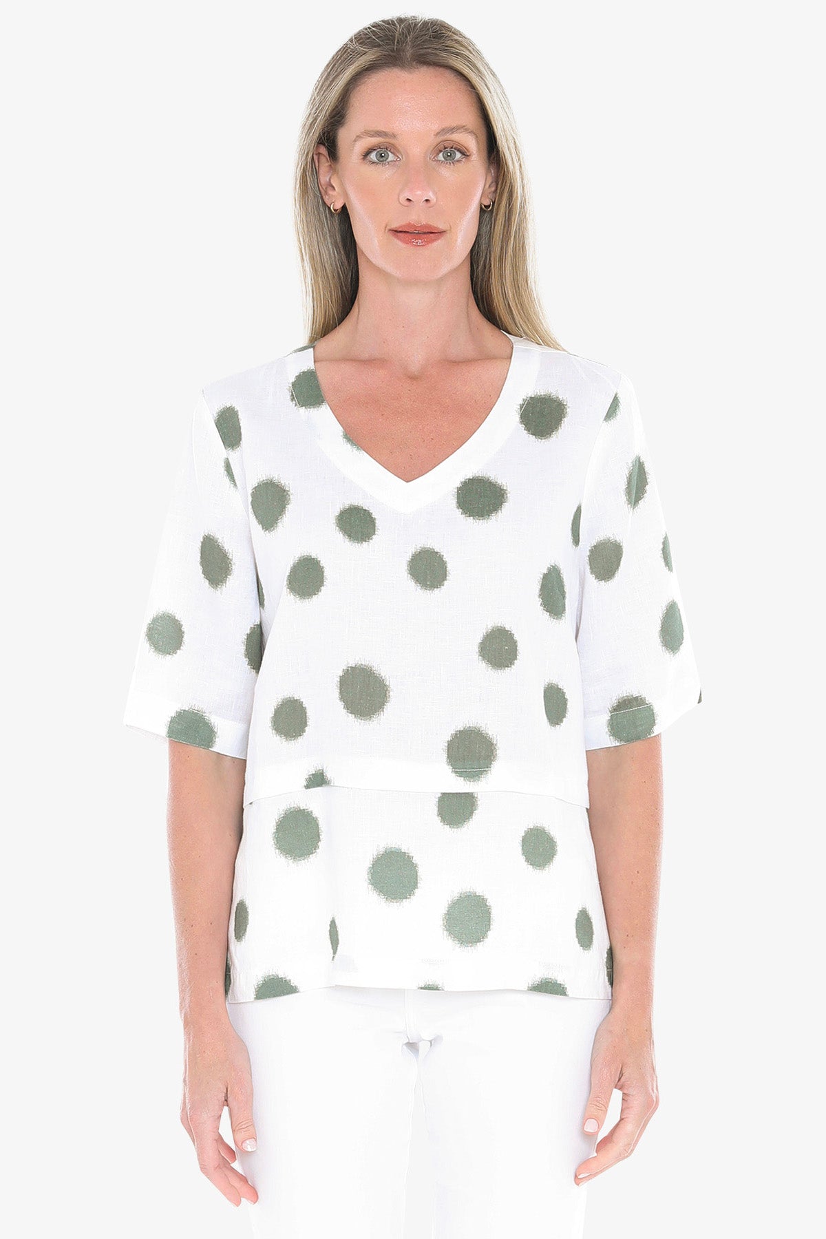 Womens Scratch Spot Top Green 596j3187a