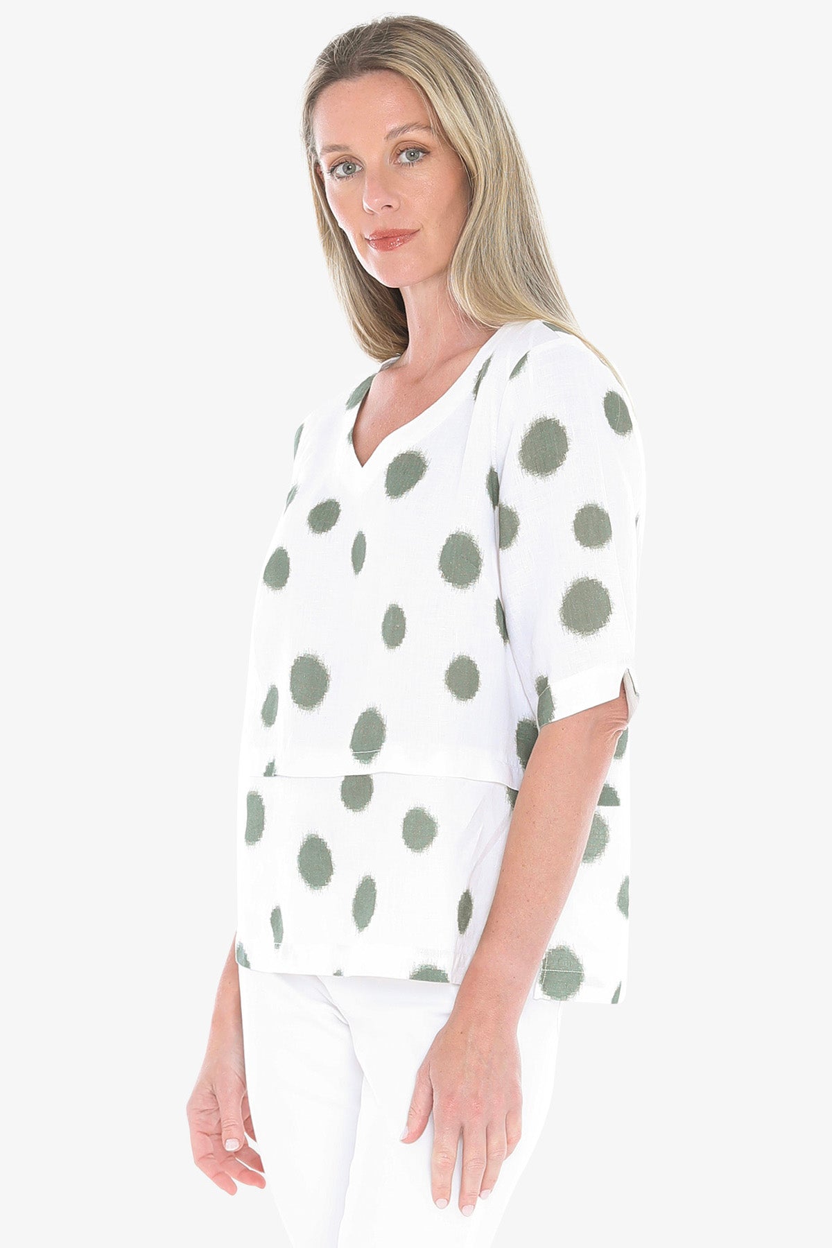 Womens Scratch Spot Top Green 596j3187a