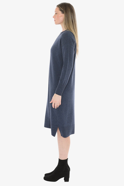 Seam Detail Dress in Indigo Marle