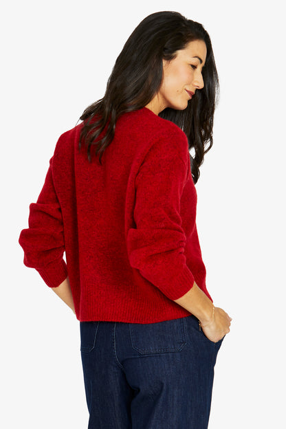 Womens Soft Crew Pullover Red 60611089a