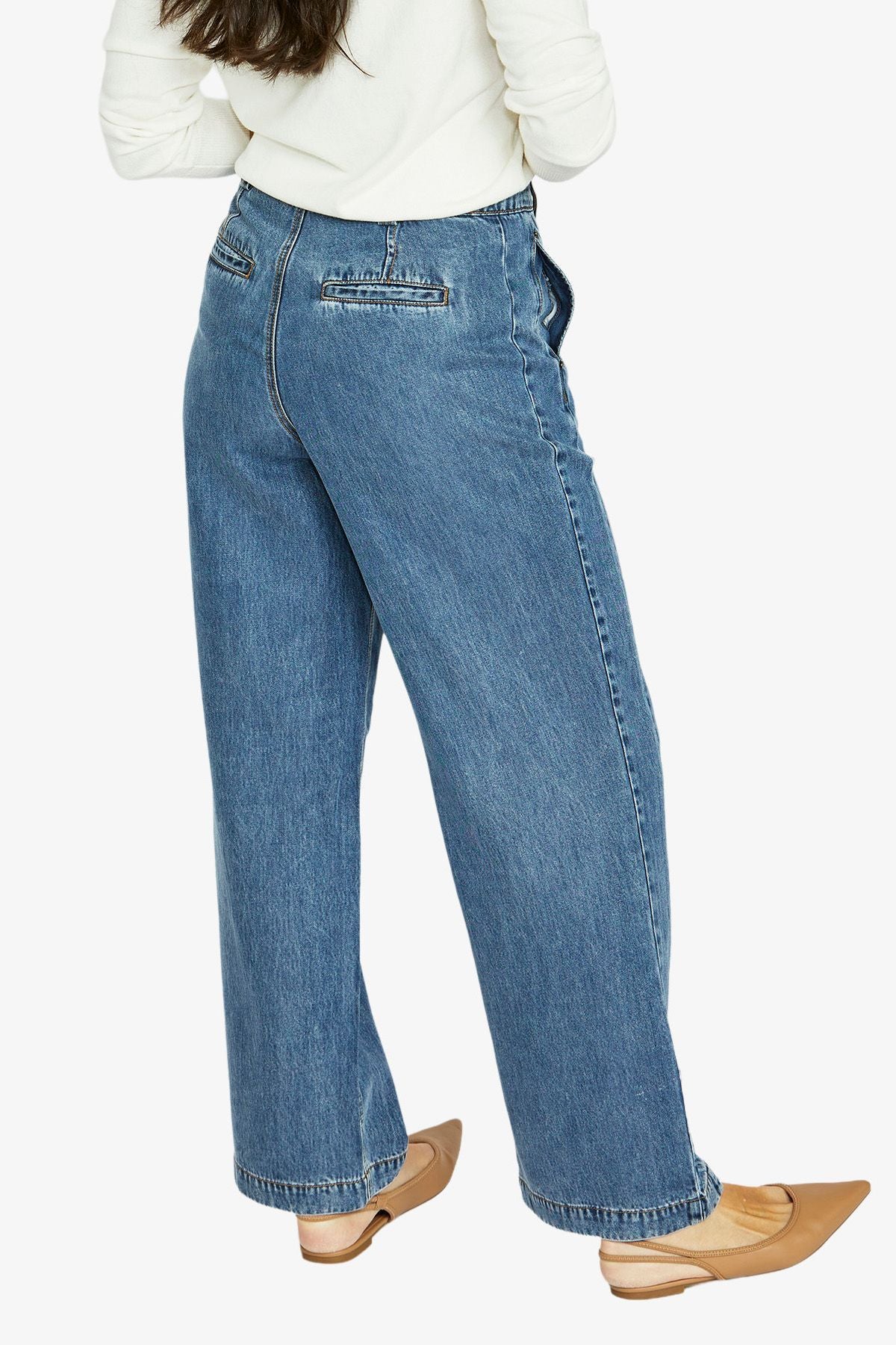 Womens Soft Rivet Detail Jean Blue 606j7016a