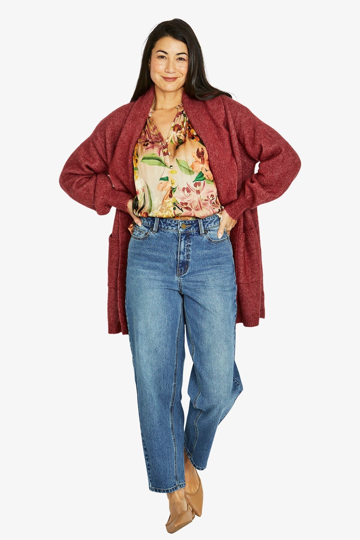Womens Spiced Orchids Top Multicolor 606j3087a