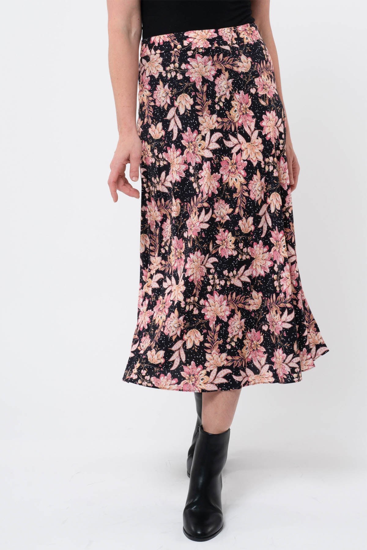 Spot Floral Skirt
