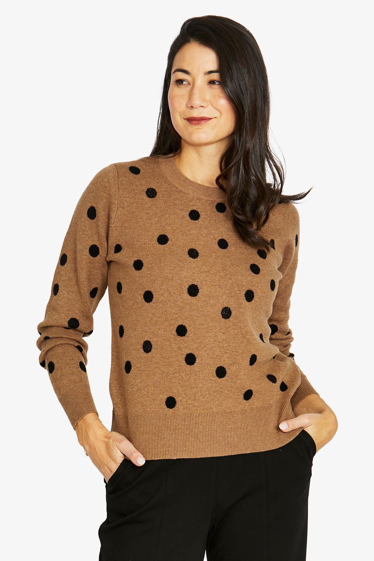 Womens Spotty Pullover Brown 60611035a