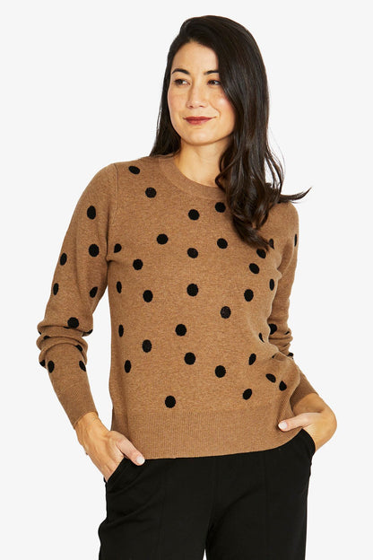 Womens Spotty Pullover Brown 60611035a