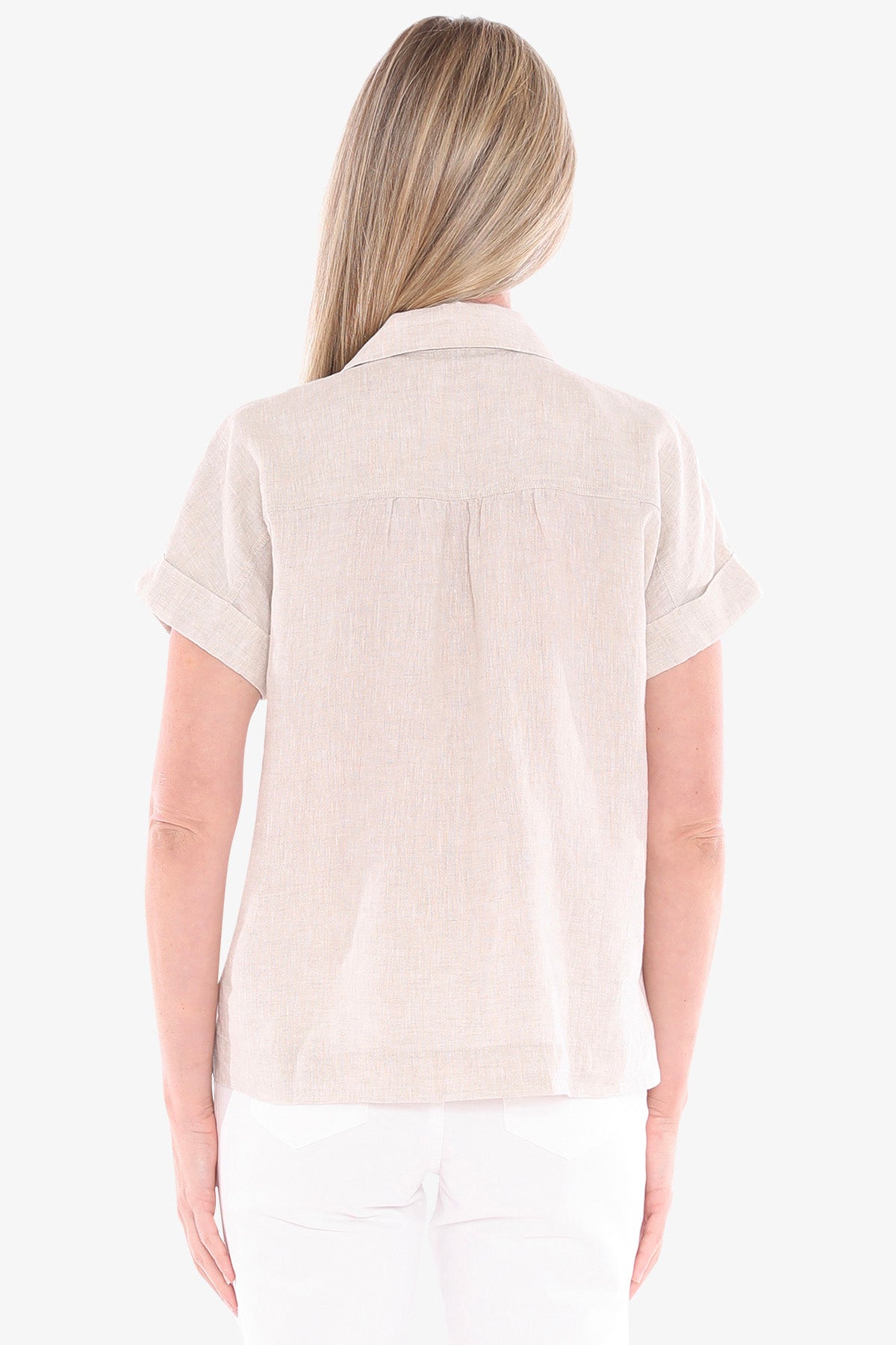 Womens Ss 2 Pocket Shirt Beige 596j3121a