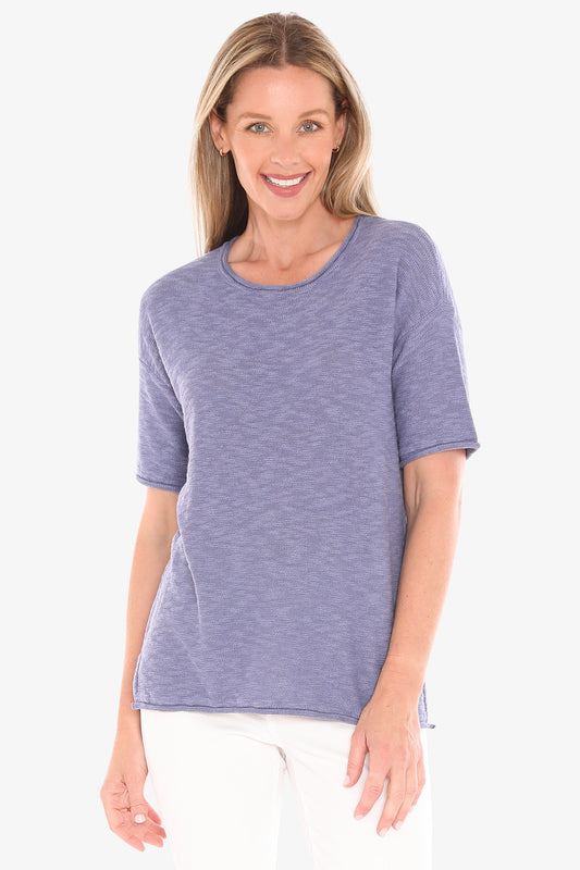 Womens Ss Knit Tee Blue 59611011a
