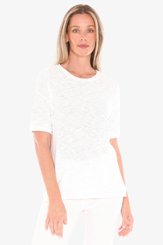 Womens Ss Knit Tee White 59611011a
