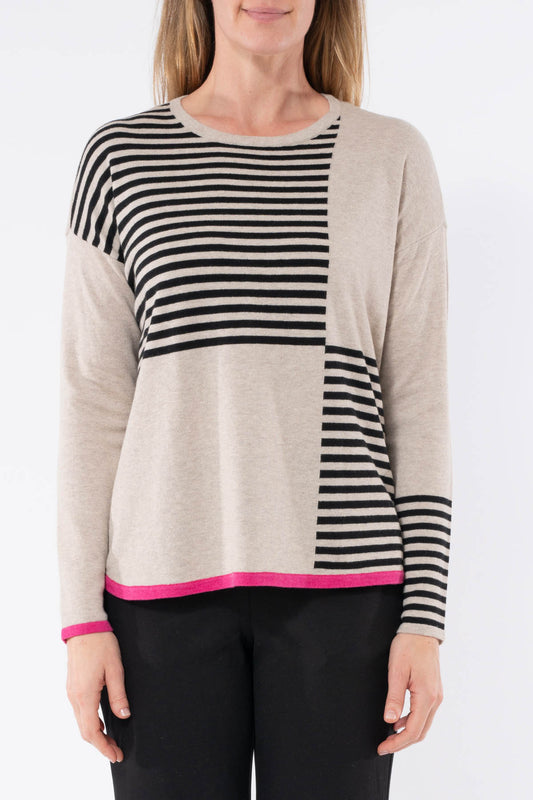 Women's Stripe Block Pullover
