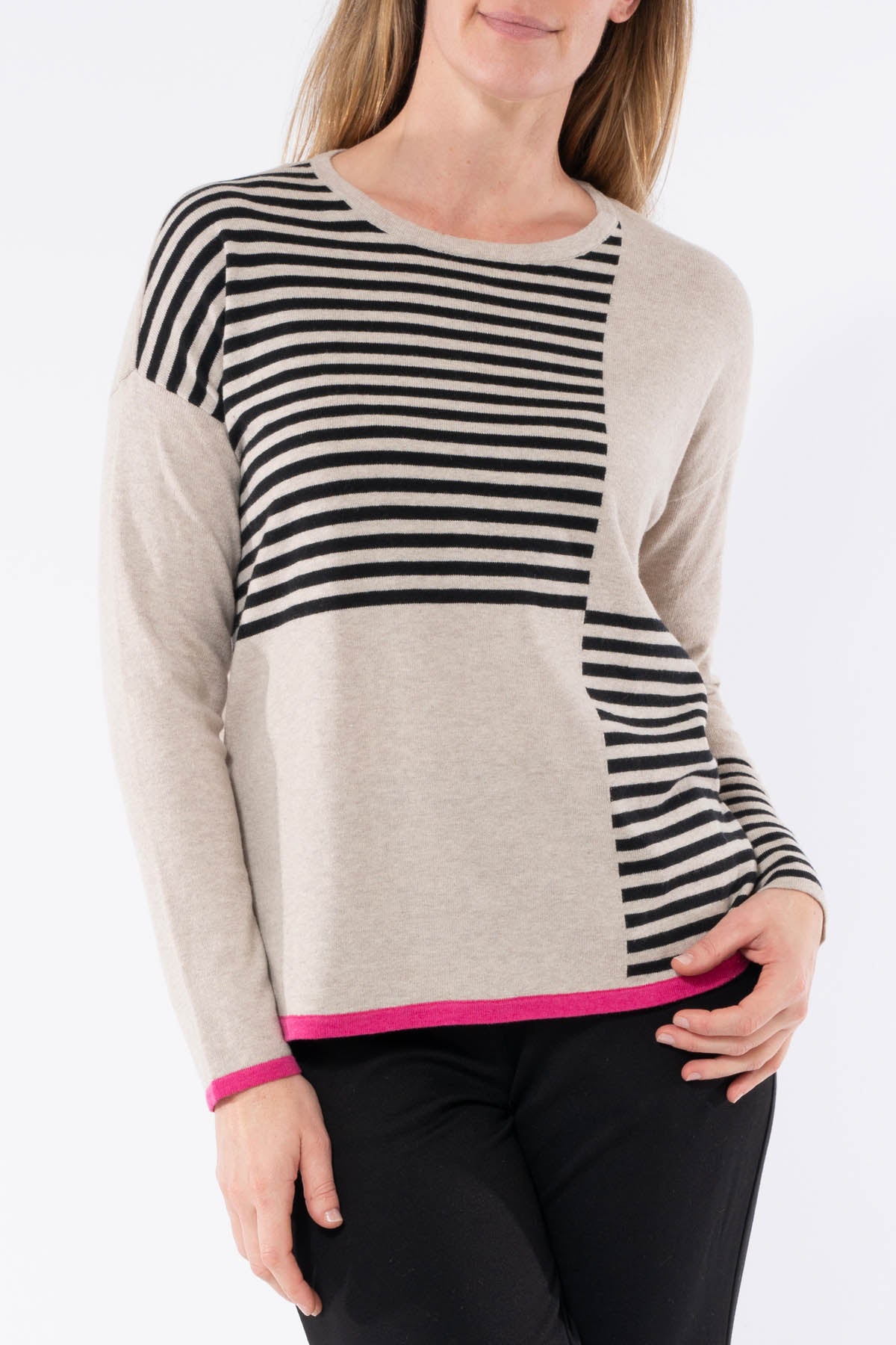 Women's Stripe Block Pullover