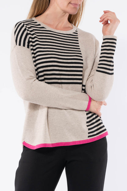 Women's Stripe Block Pullover