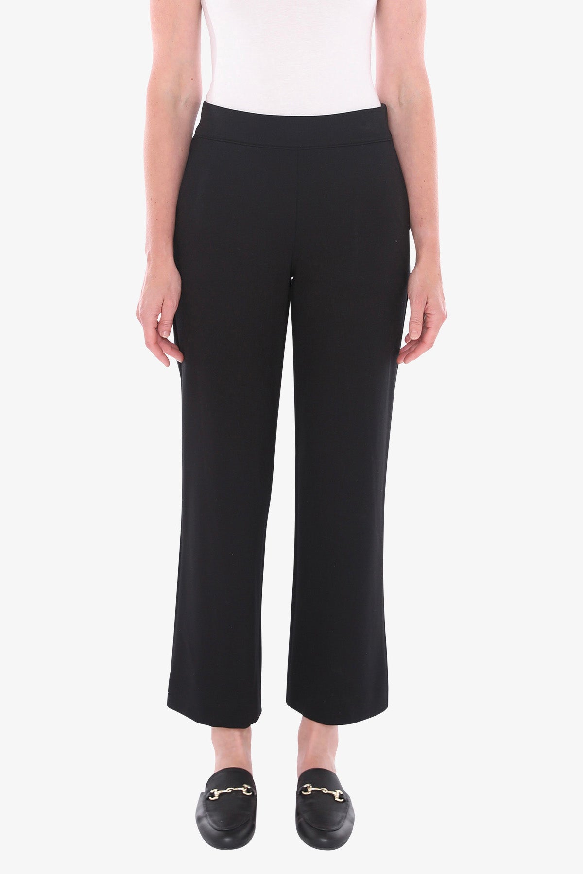 Straight Leg Ponte Pant in Black