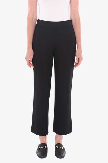 Straight Leg Ponte Pant in Black