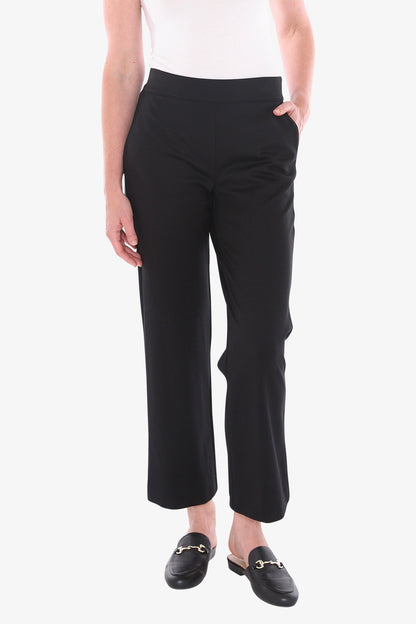 Straight Leg Ponte Pant in Black