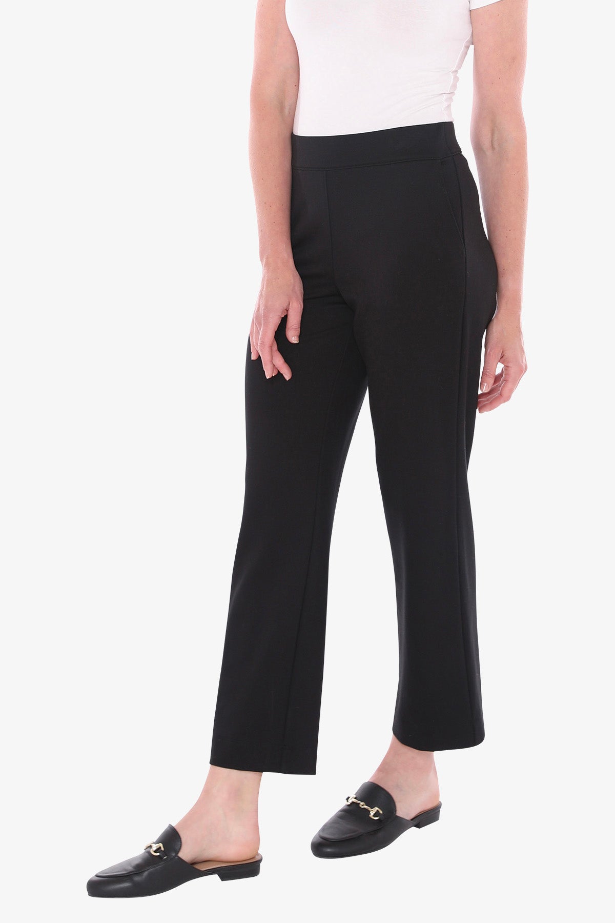 Straight Leg Ponte Pant in Black