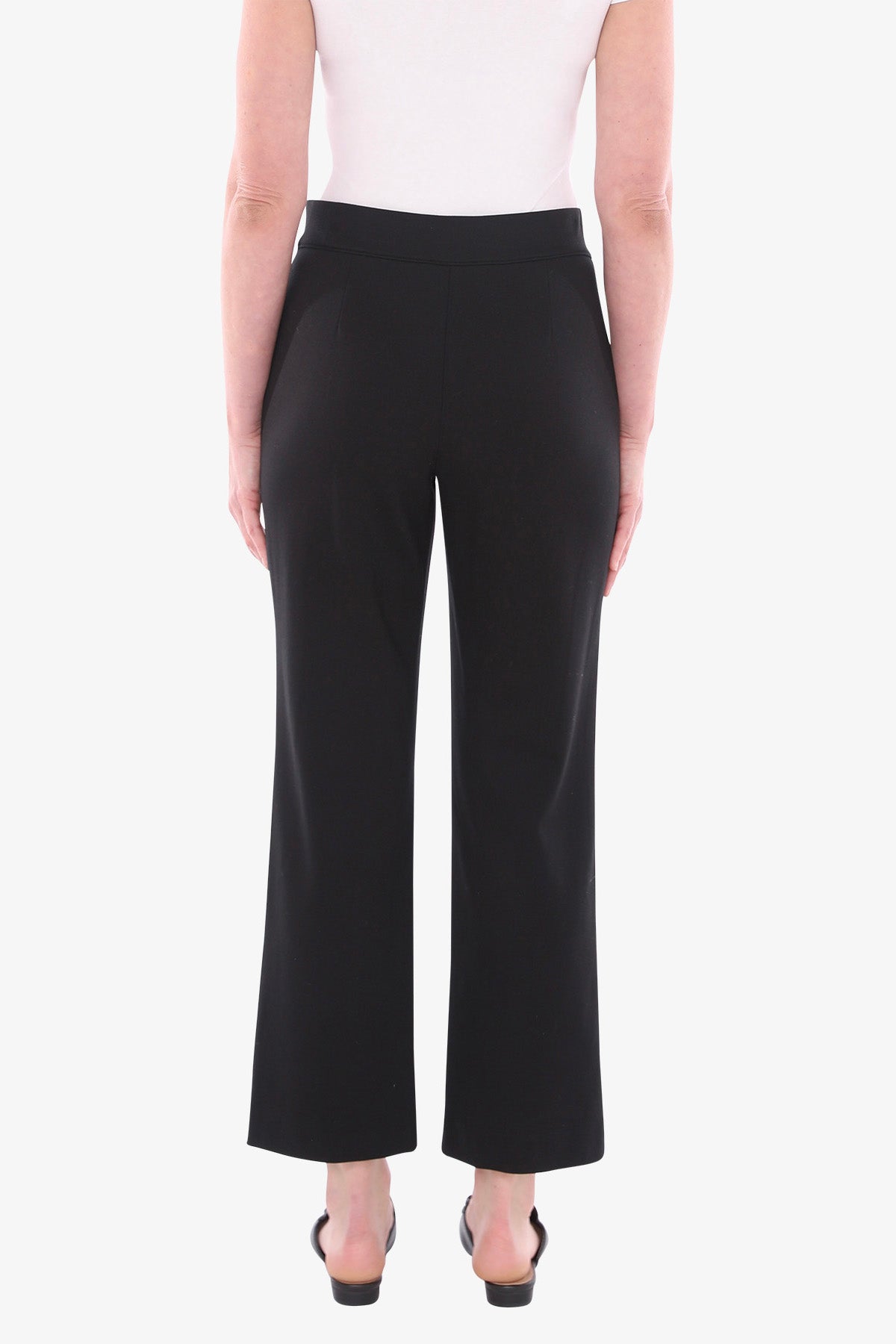 Straight Leg Ponte Pant in Black