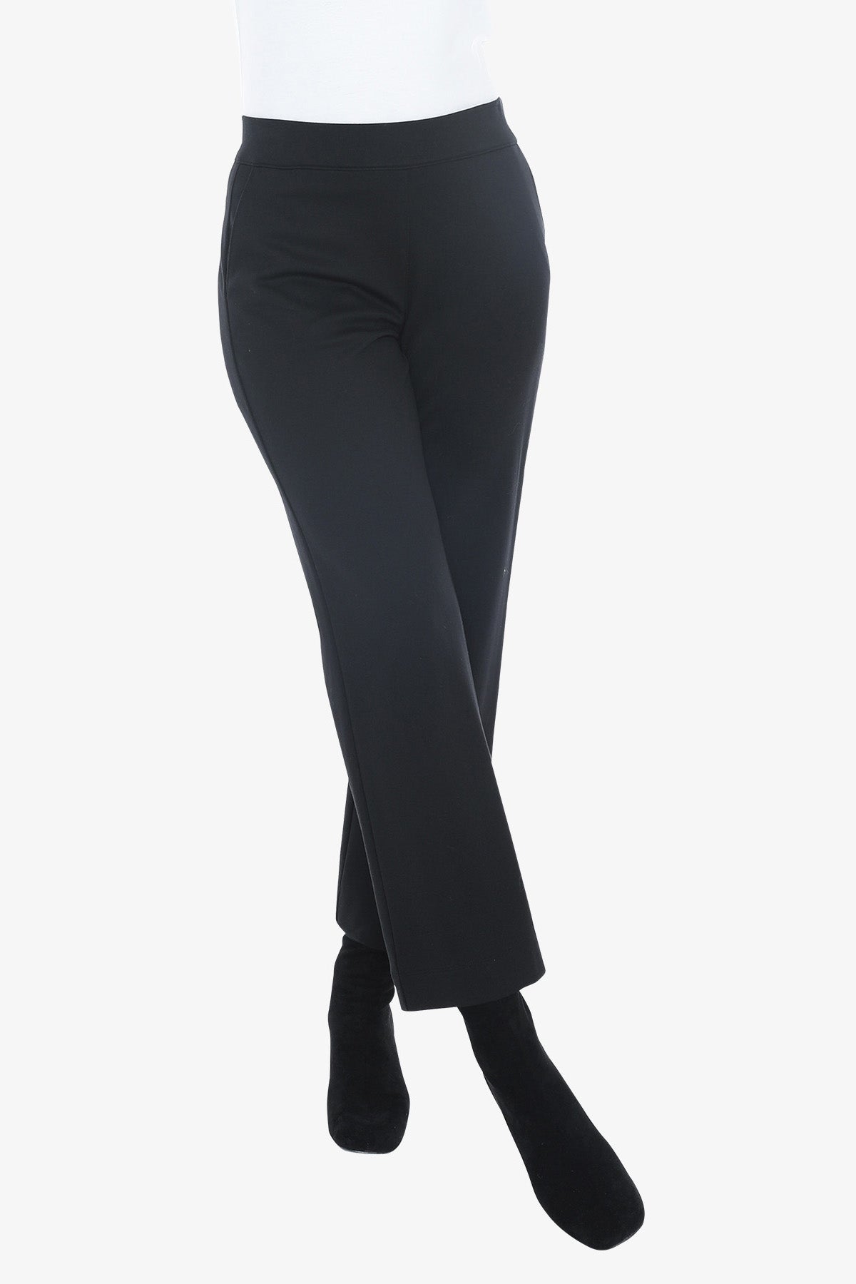Straight Leg Ponte Pant in Navy