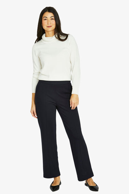 Womens Straight Leg Ponte Pant Navy 60617004a