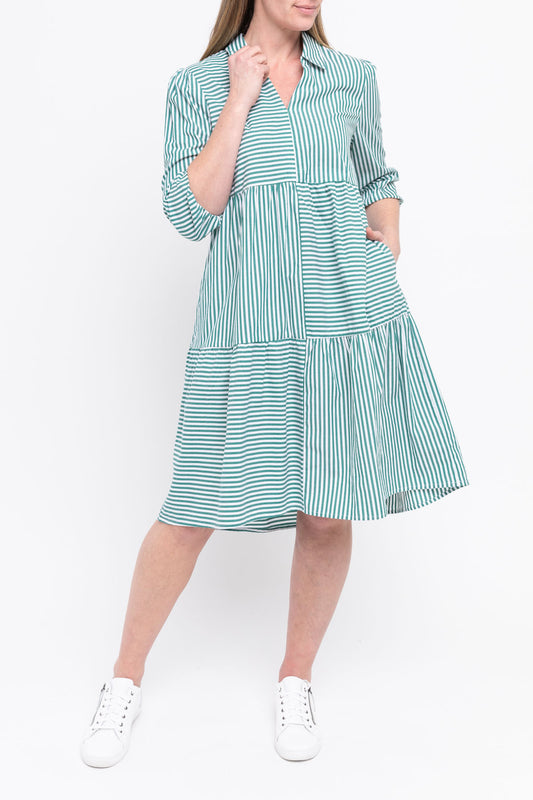 Stripe Dress Evergreen