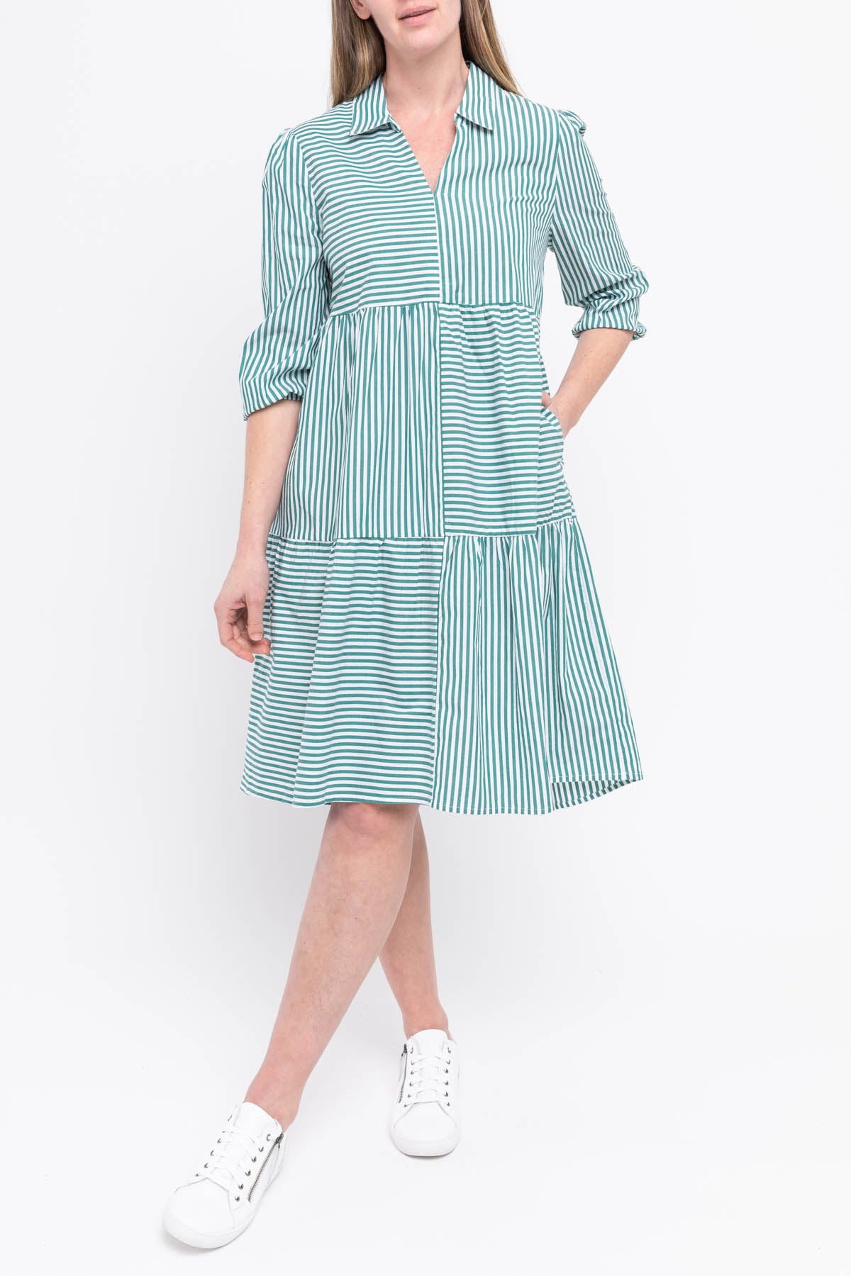 Stripe Dress Evergreen