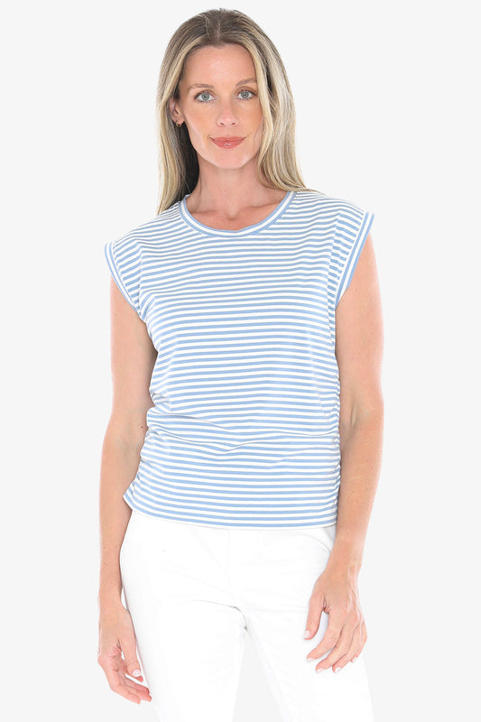 Womens Stripe Fashion Tee Blue 59612026a
