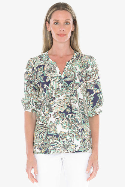 Womens Summer Chintz Top Multicolor 596j3038a