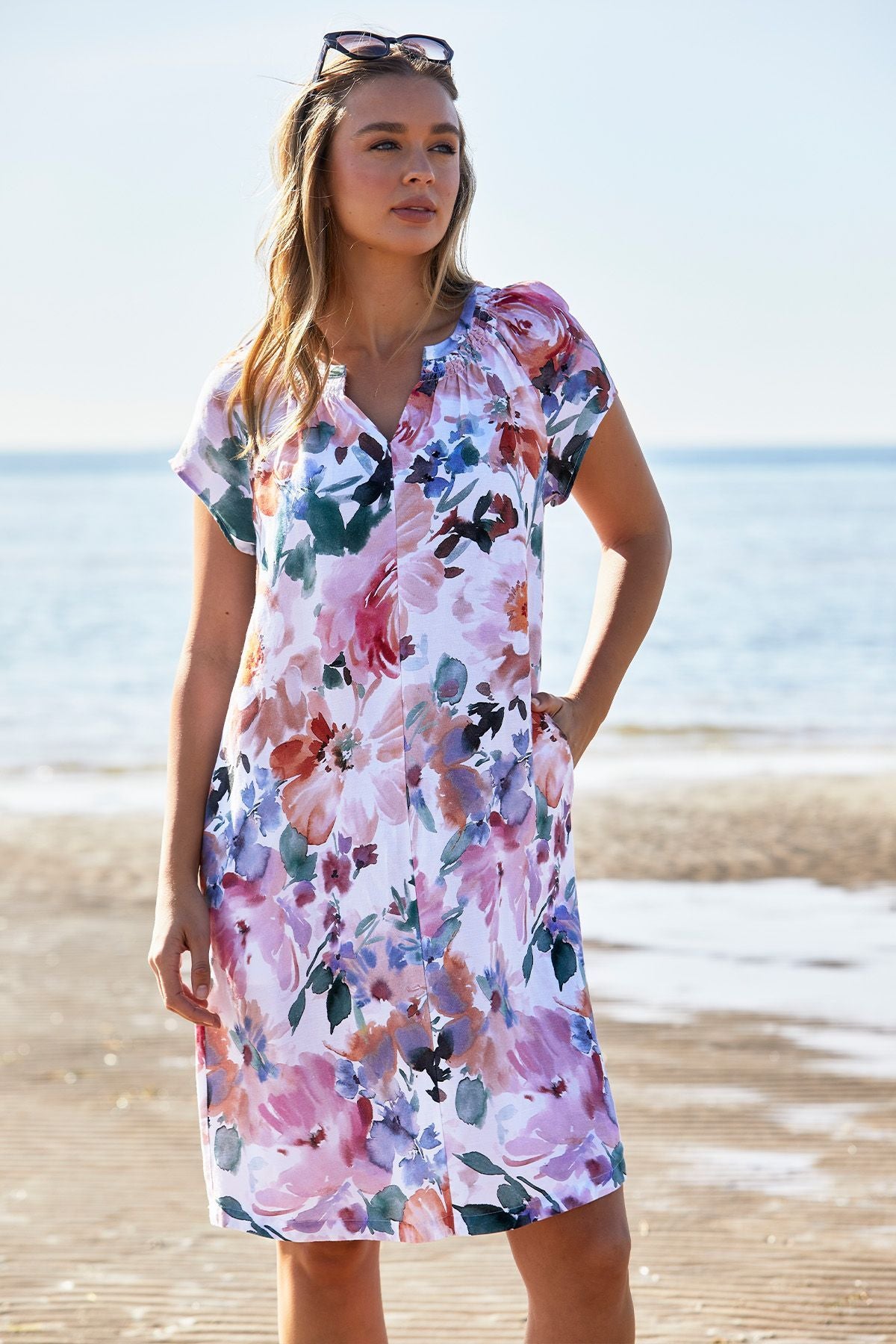 Womens Sunset Flora Dress Multicolor 616j5163a