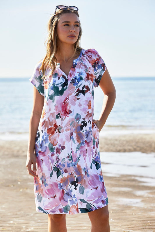 Womens Sunset Flora Dress Multicolor 616j5163a