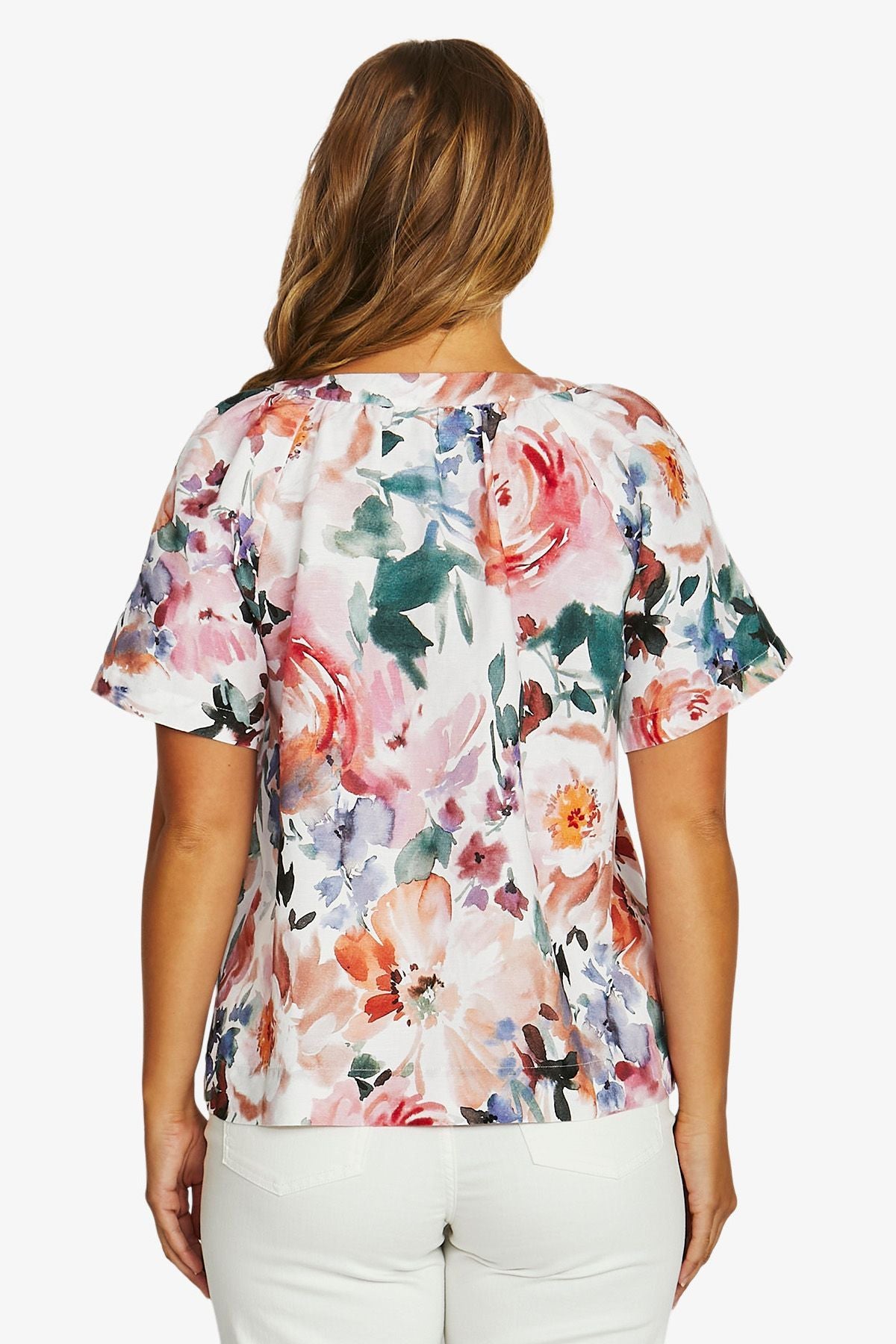 Womens Sunset Flora Top Multicolor 616j3164a