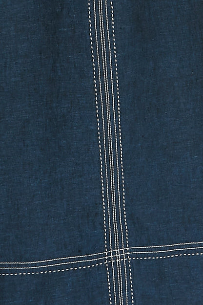 Womens Tack Stitch Dress Navy 616j5007a