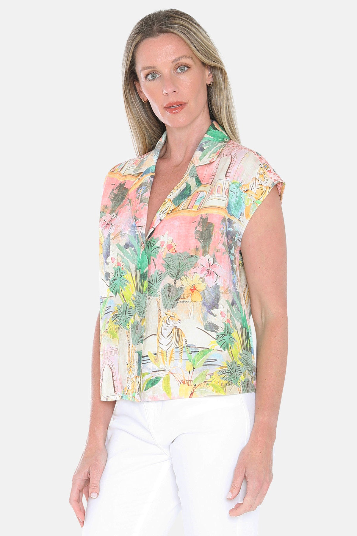 Womens Tiger Island Top Multicolor 596j3005a