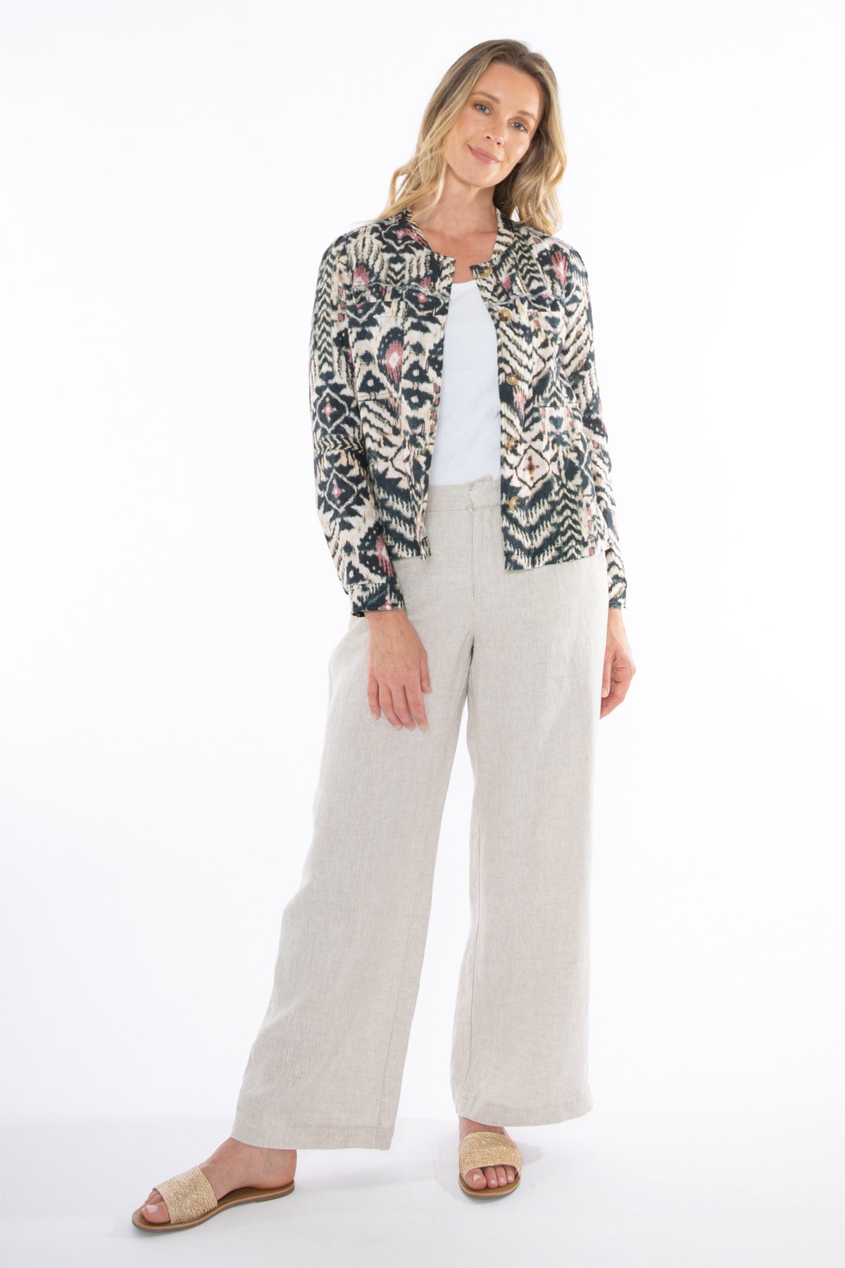 Women's Tribal Print Jacket in Multicolour
