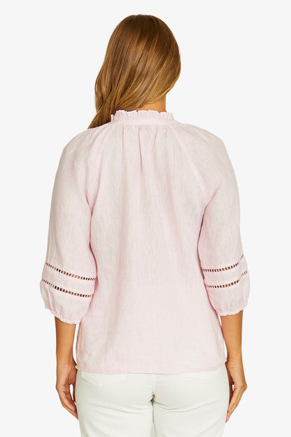 Womens Trim Detail Top Pink 616j3030a