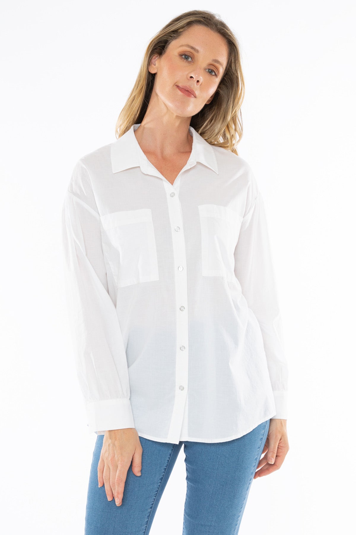 Women's Two Pocket Shirt in White