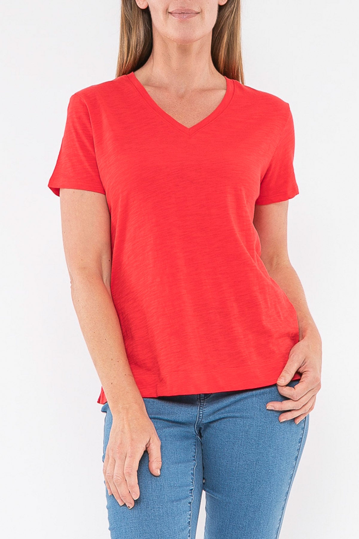 V-Neck Core Tee Tomato