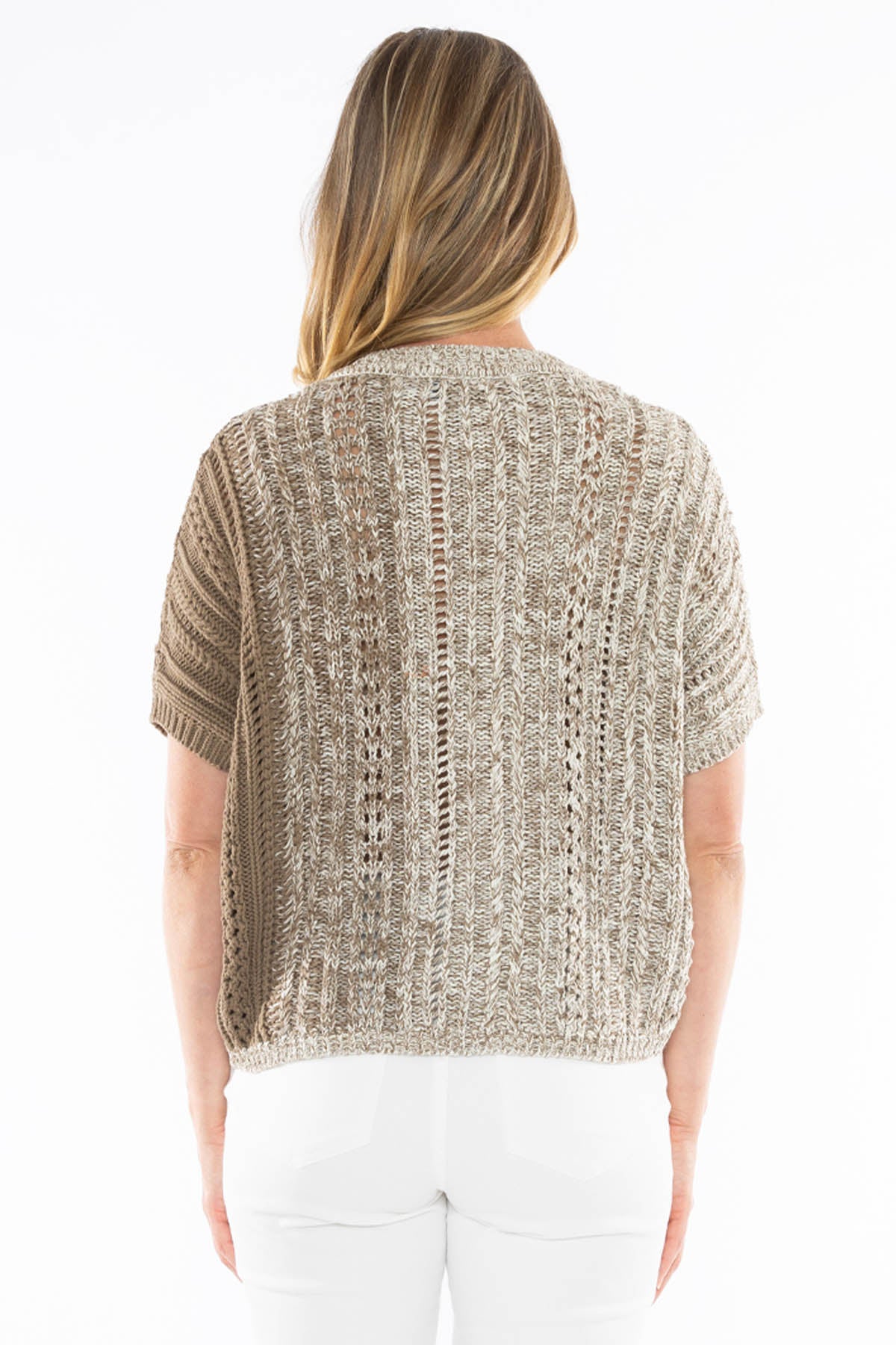 Women's V-Neck Ombre Knit in Brown