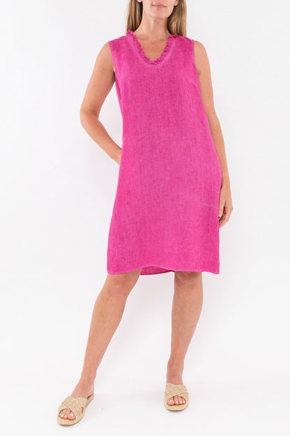 Ruffle V Neck Dress