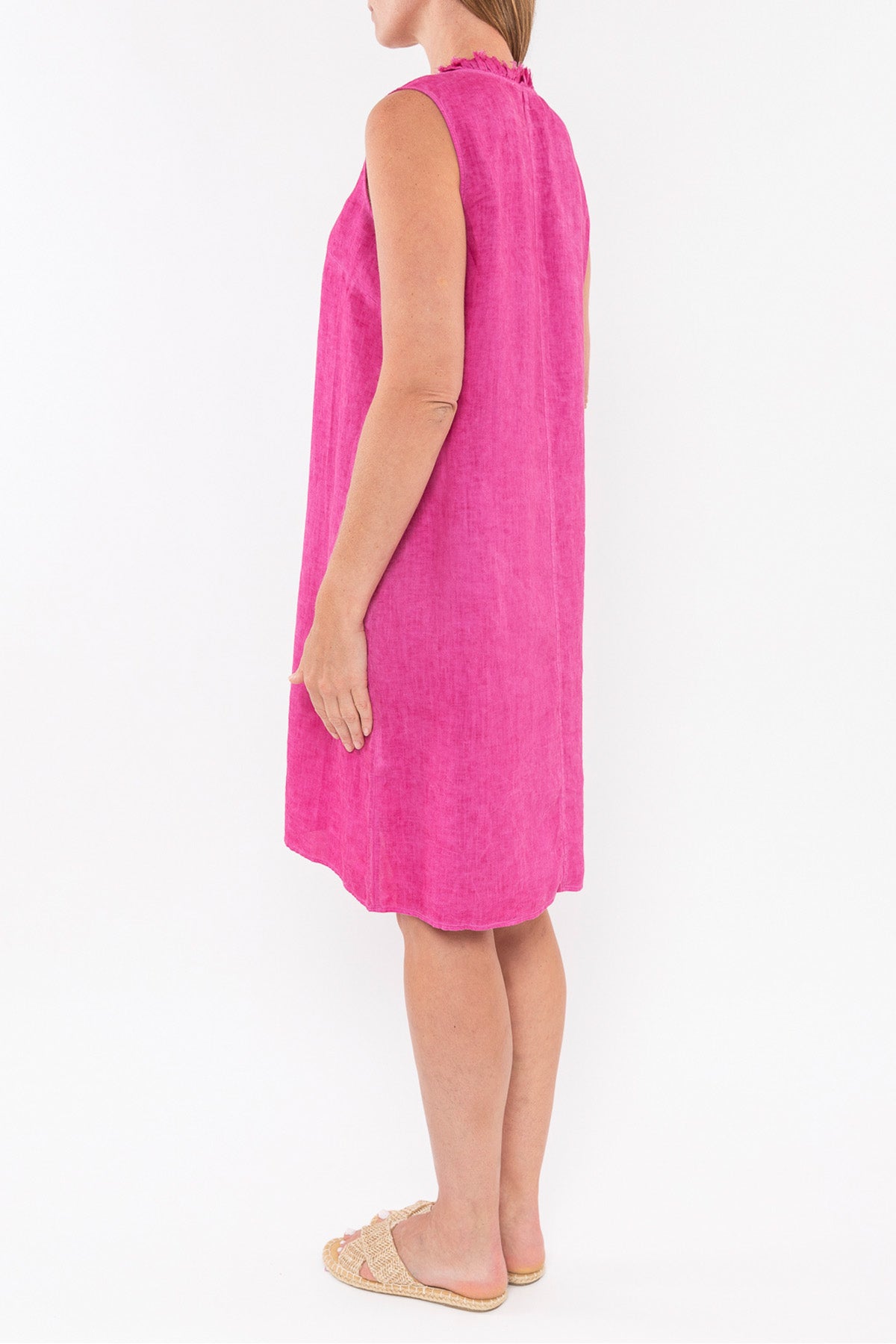 Ruffle V Neck Dress