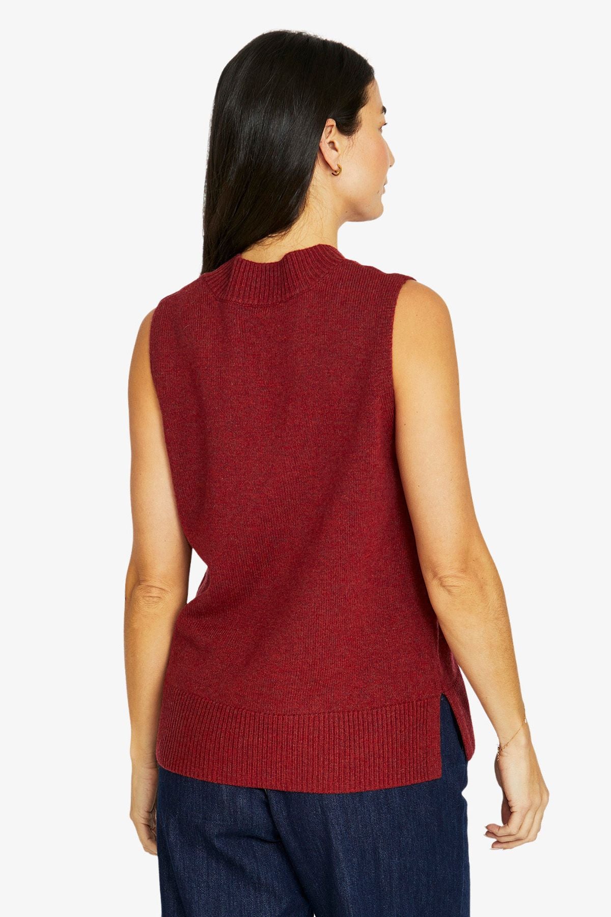 Womens V Neck Vest Red 60611061a