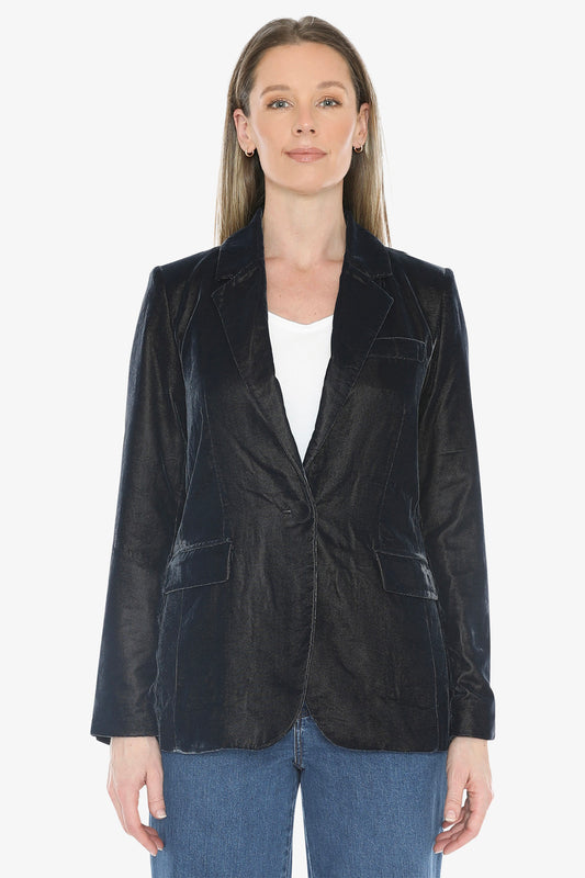 Velvet Blazer in Midnight