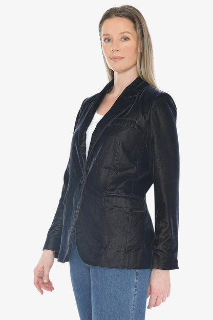 Velvet Blazer in Midnight