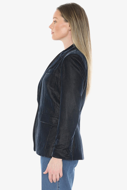 Velvet Blazer in Midnight