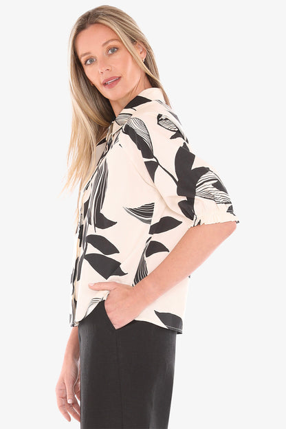 Womens Vine Print Shirt Multicolor 596j3091a