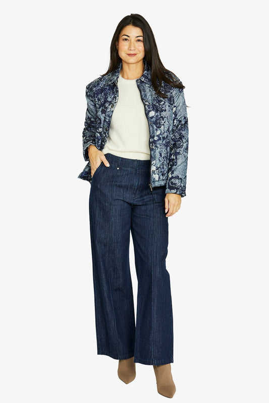 Womens Vintage Rose Jacket Blue 606j4059a