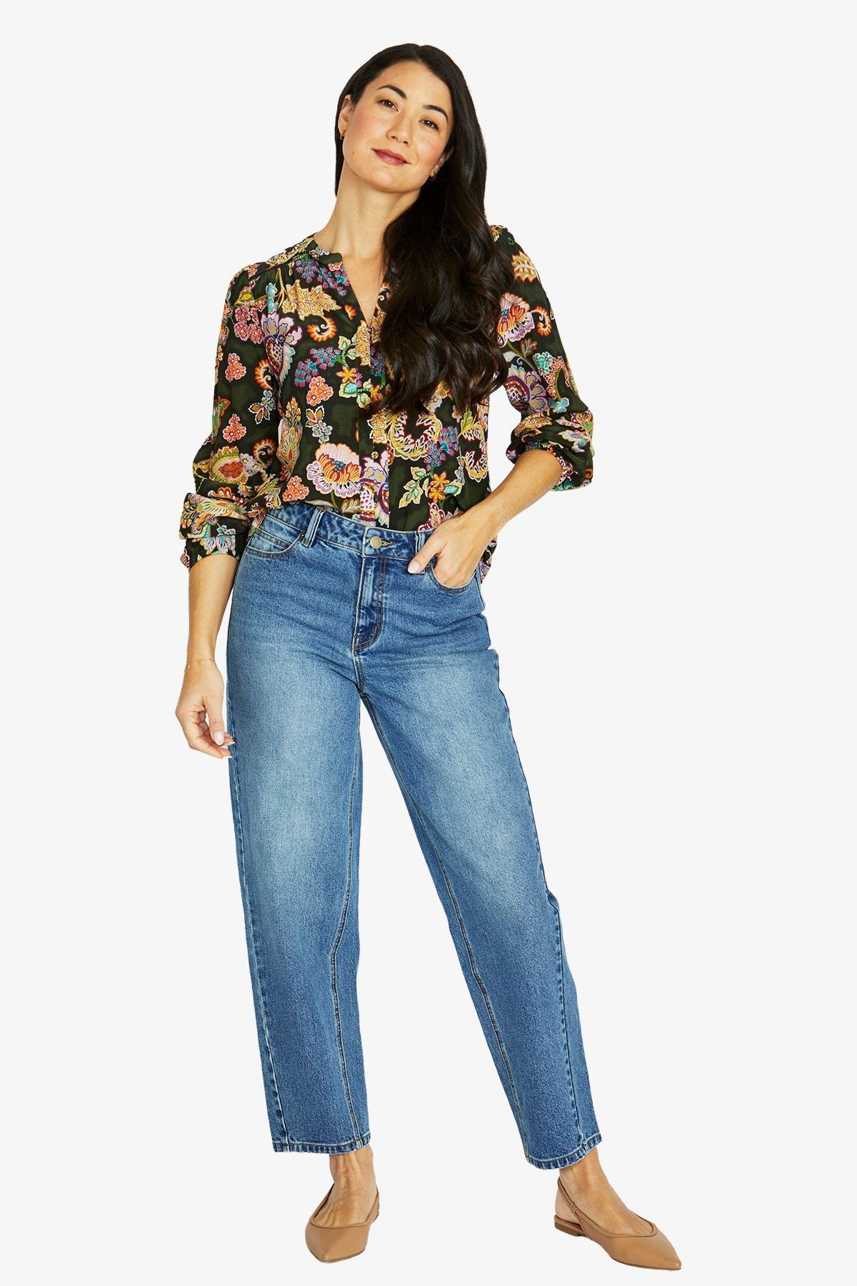 Womens Wild Chintz Top Multicolor 606j3084a