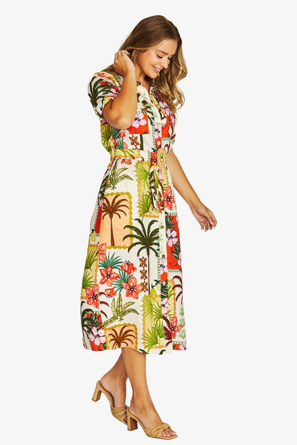 Womens Wild Paradise Dress Multicolor 616j5166a