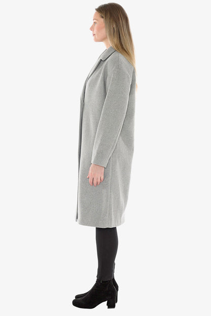 Wool Blend Coat in Grey Marle