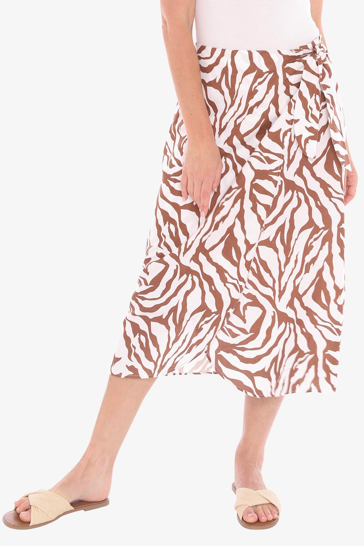 Womens Zebra Mono Skirt Multicolor 596j6167a