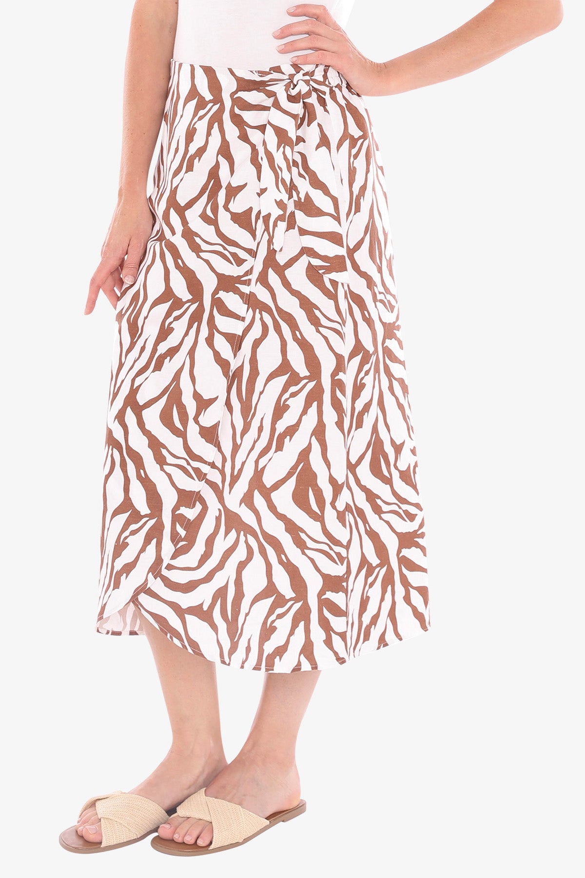 Womens Zebra Mono Skirt Multicolor 596j6167a