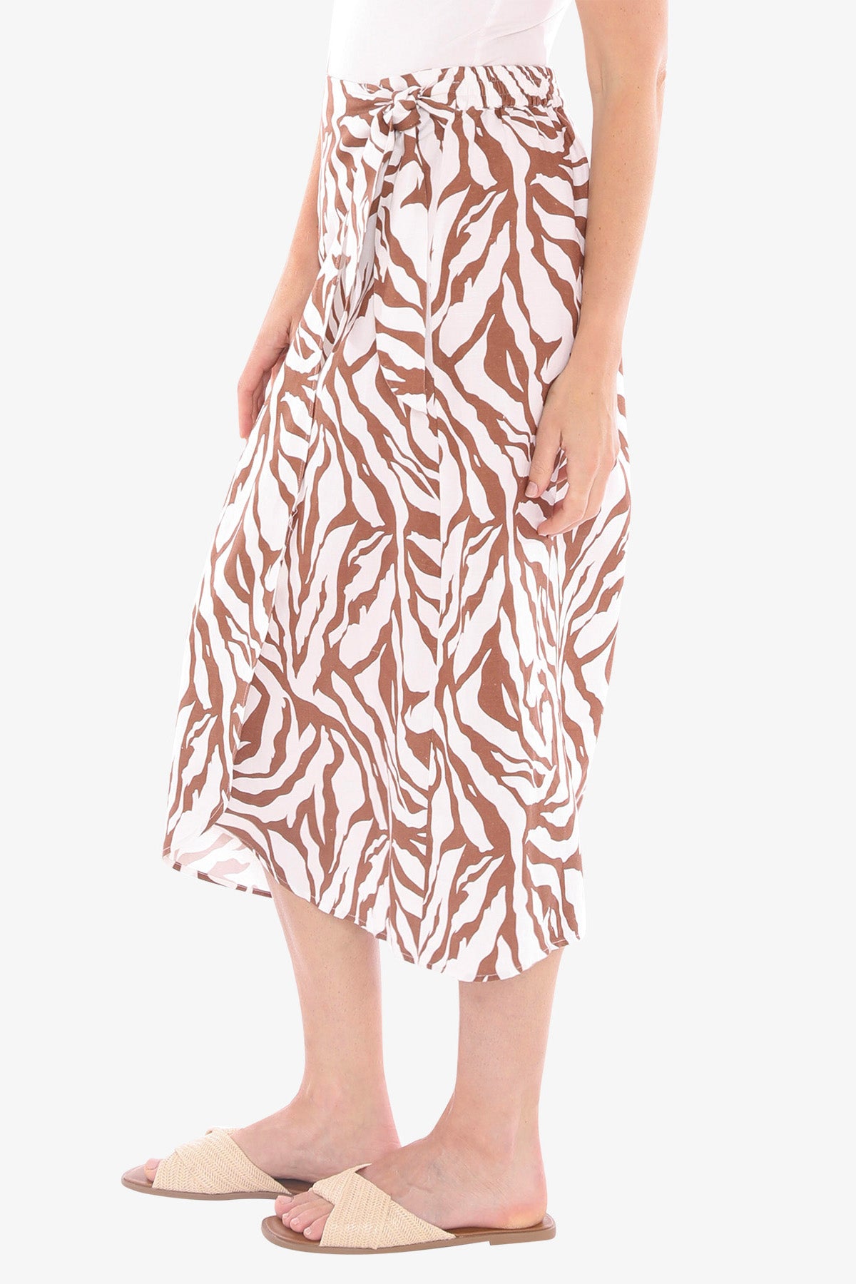 Womens Zebra Mono Skirt Multicolor 596j6167a